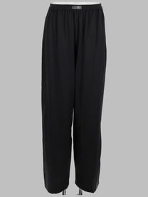 MM6 Maison Margiela Men's Pantalone Pigiama in Seta Black