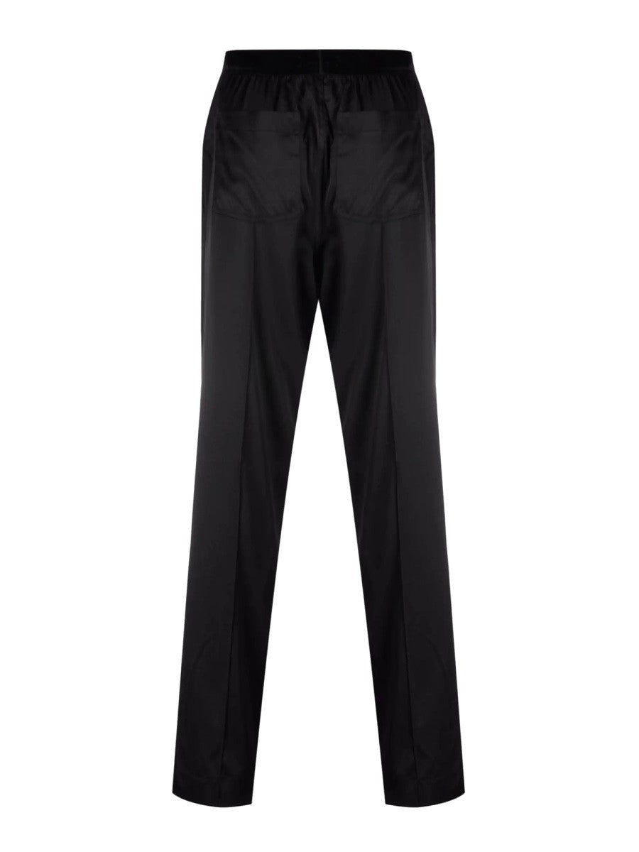 Tom Ford Men's Pantalone Pigiama in Seta Black