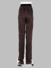 Tom Ford Women's Pantalone Pj in Raso Di Seta Stretch Brown