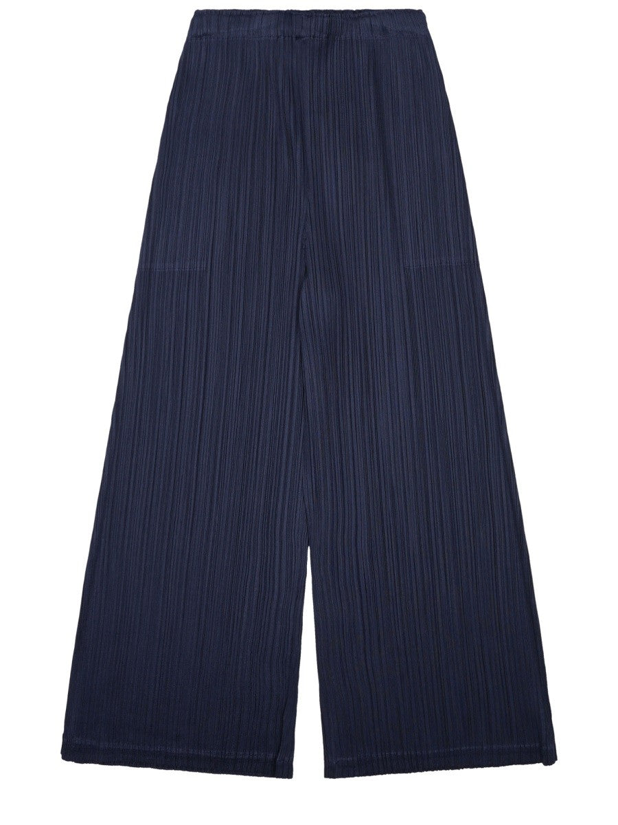 Pleats Please Issey Miyake Women's Pantalone Plissettato Blue