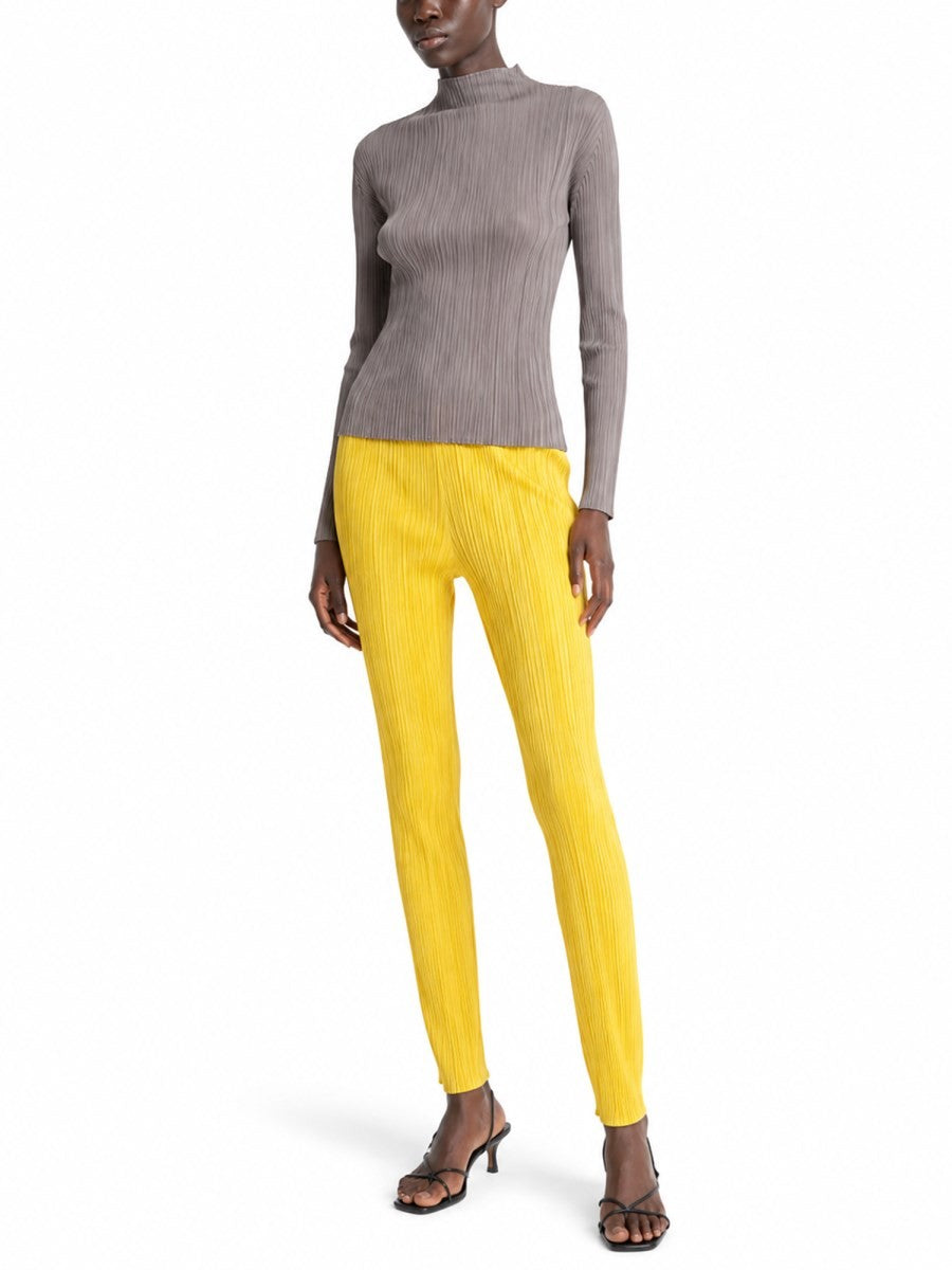 Pleats Please Issey Miyake Women's Pantalone Plissettato Yellow