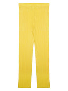 Pleats Please Issey Miyake Women's Pleated Trousers Yellow, view 3