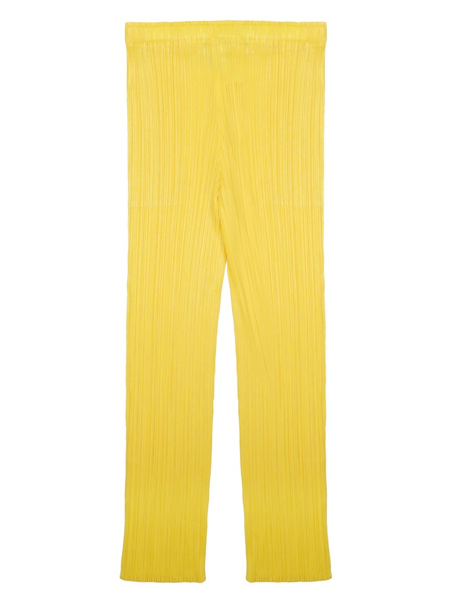 Pleats Please Issey Miyake Women's Pantalone Plissettato Yellow