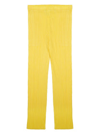 Pleats Please Issey Miyake Women's Pantalone Plissettato Yellow