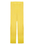 Pleats Please Issey Miyake Women's Pleated Trousers Yellow