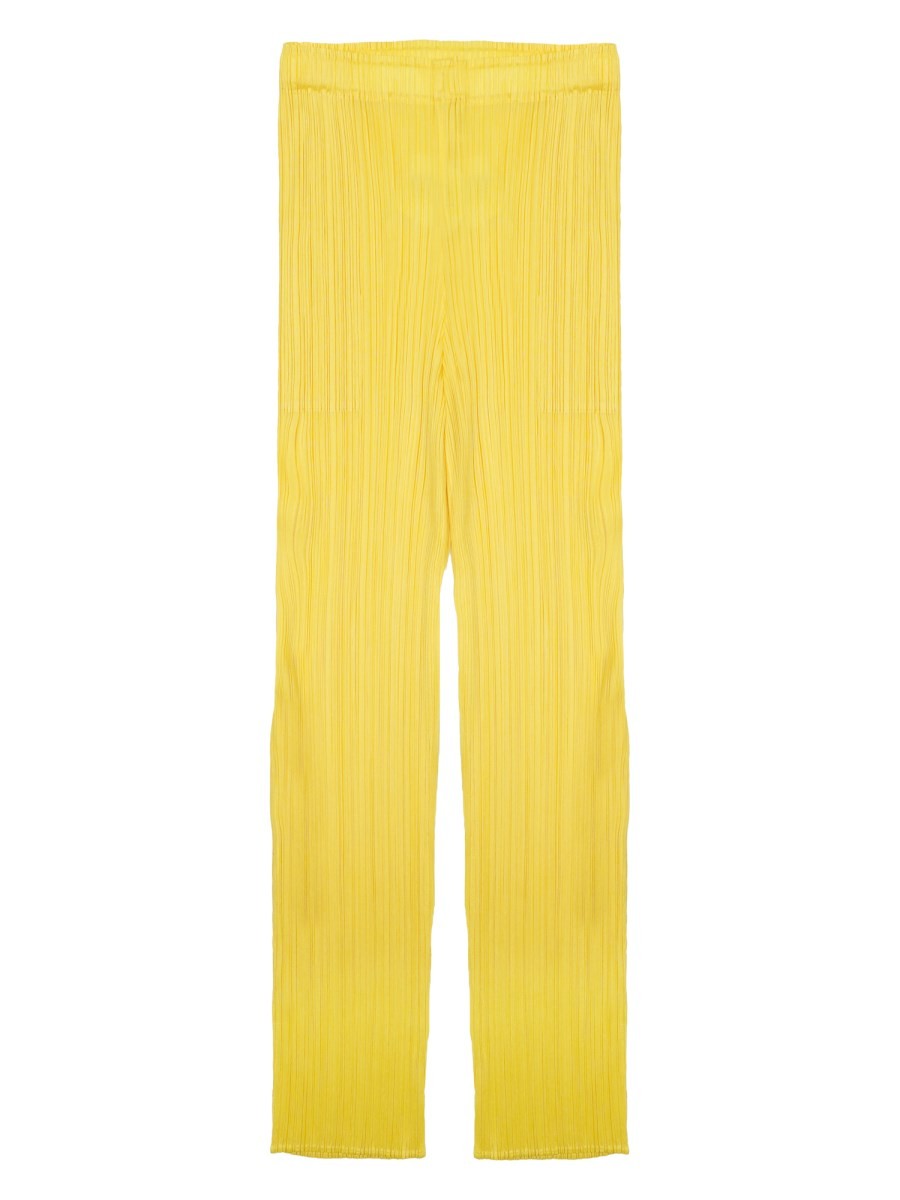 Pleats Please Issey Miyake Women's Pantalone Plissettato Yellow