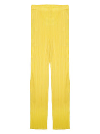 Pleats Please Issey Miyake Women's Pantalone Plissettato Yellow