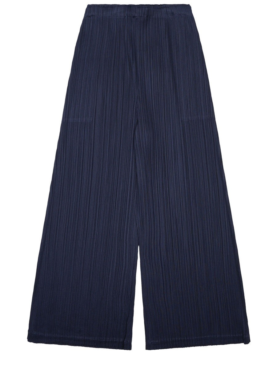 Pleats Please Issey Miyake Women's Pantalone Plissettato Blue
