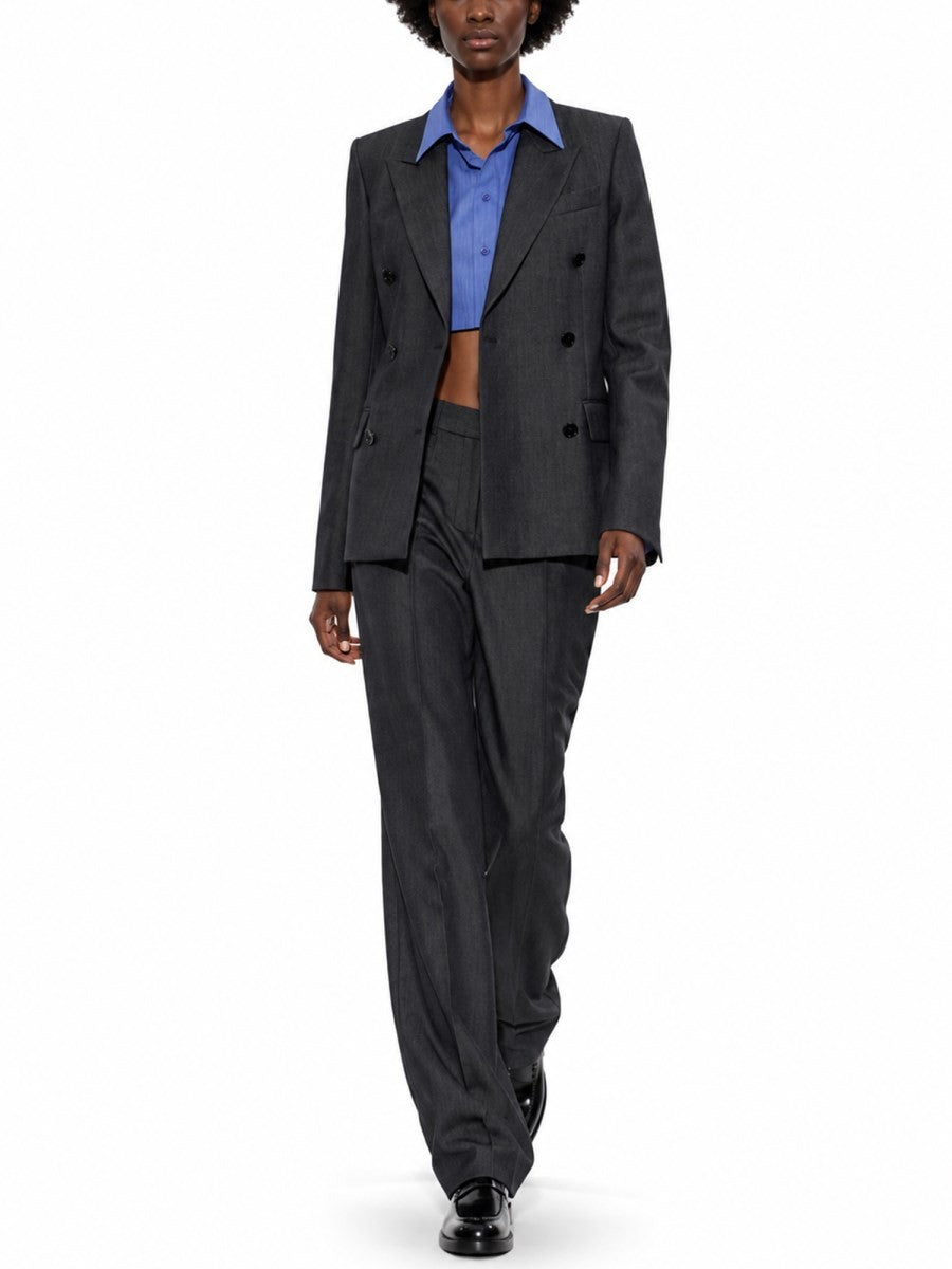Balenciaga Women's Tailored Aderente Trousers Blue, view 2
