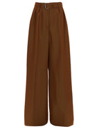 Dries Van Noten Women's Tailored Trousers with Belt Brown