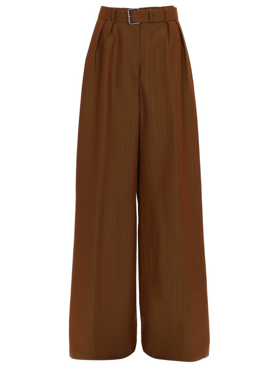 Dries Van Noten Women's Pantalone Sartoriale Con Cintura Brown