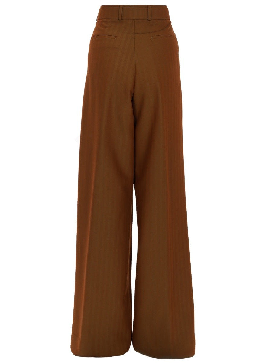 Dries Van Noten Women's Pantalone Sartoriale Con Cintura Brown