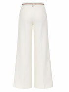 Herno Women's Tailored Trousers with Elastico in Waist White, view 3