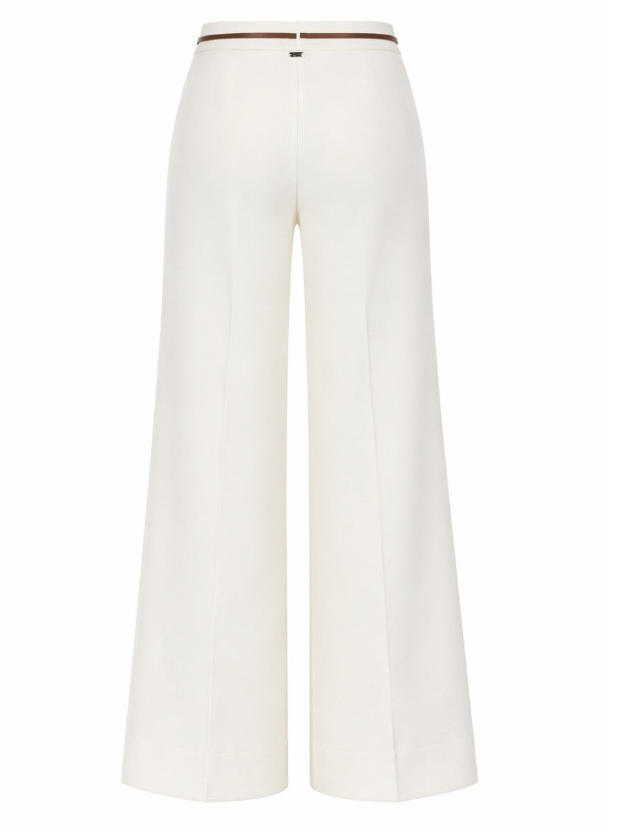 Herno Women's Tailored Trousers with Elastico in Waist White, view 3