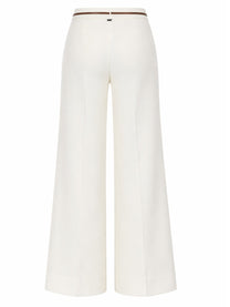 Herno Women's Tailored Trousers with Elastico in Waist White, view 3