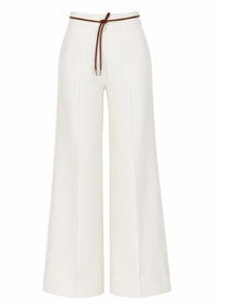 Herno Women's Tailored Trousers with Elastico in Waist White