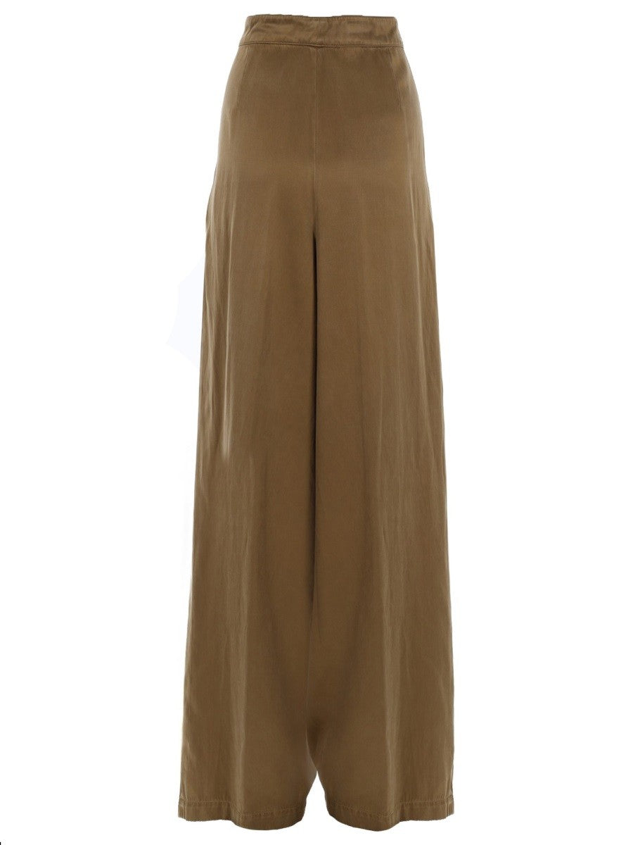 Dries Van Noten Women's Pantalone Sartoriale Con Pieghe Brown