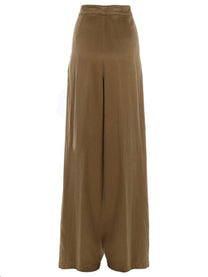 Dries Van Noten Women's Pantalone Sartoriale Con Pieghe Brown