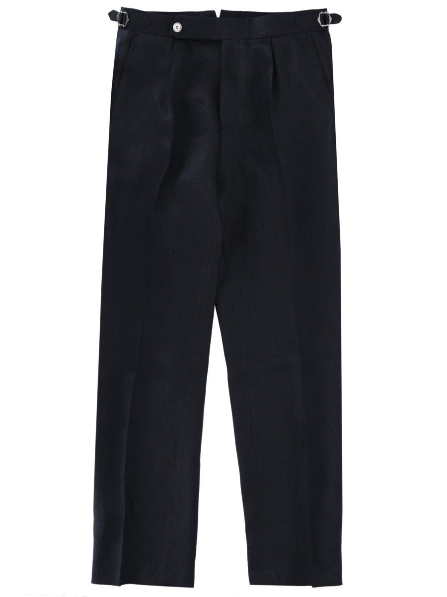 BOSS Men's Pantalone Sartoriale Con Pieghe Blue