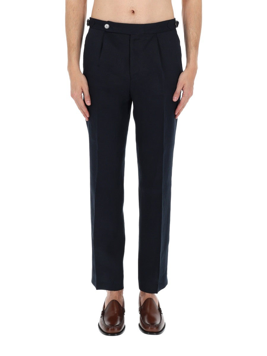 BOSS Men's Pantalone Sartoriale Con Pieghe Blue