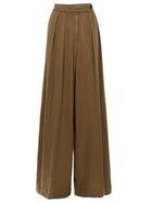 Dries Van Noten Women's Pleated Tailored Trousers Brown