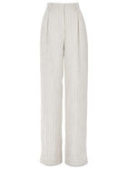 Max Mara Studio Women's Trousers Tailored Fonte White