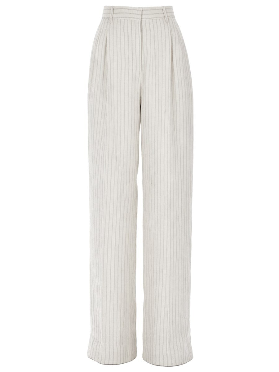 Max Mara Women's Pantalone Sartoriale Fonte White