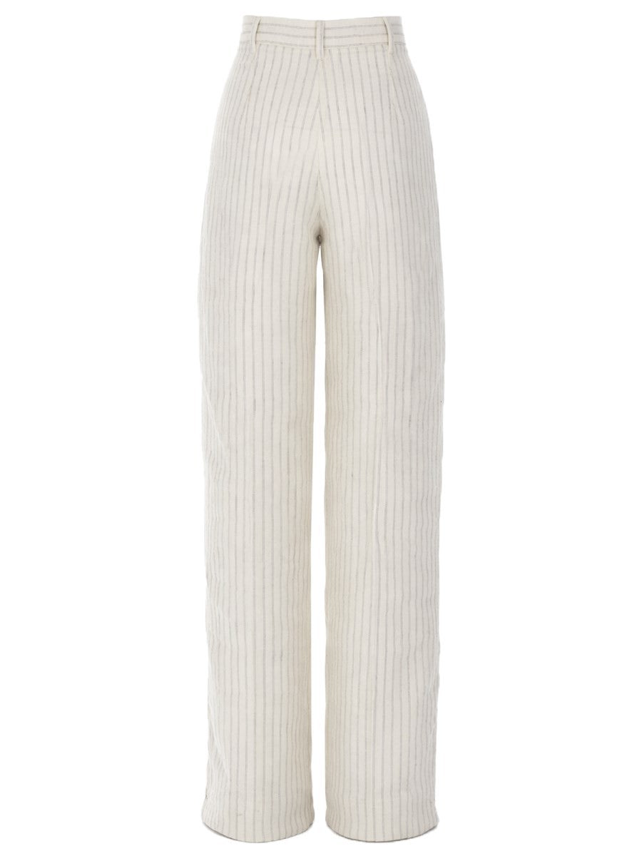 Max Mara Women's Pantalone Sartoriale Fonte White