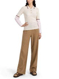 Moncler Women's Pantalone Sartoriale in Cotone Beige