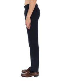 Zegna Men's Pantalone Sartoriale in Cotone Blue