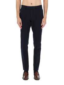 Zegna Men's Pantalone Sartoriale in Cotone Blue