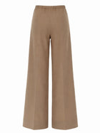 Moncler Women's Cotton Tailored Trousers Beige, view 3