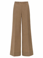 Moncler Women's Cotton Tailored Trousers Beige