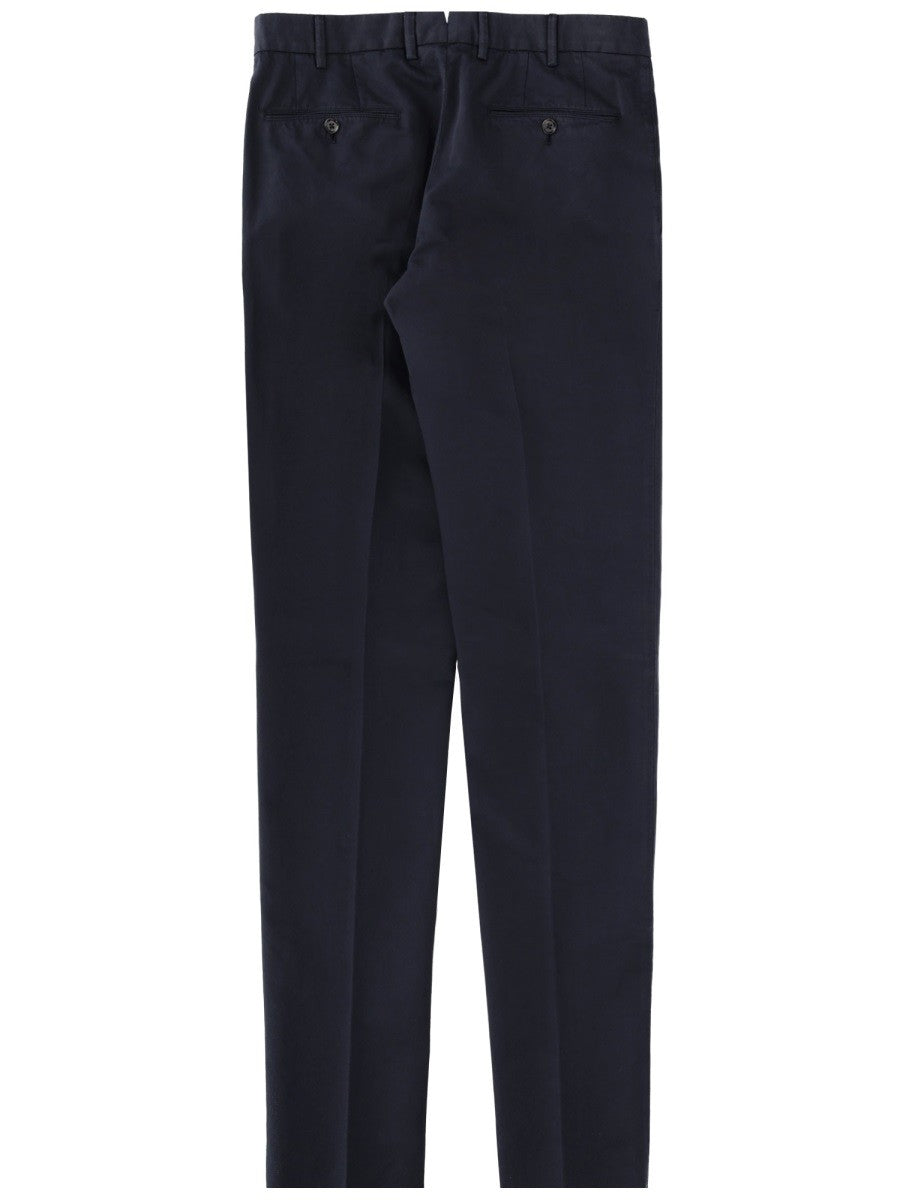 Zegna Men's Pantalone Sartoriale in Cotone Blue