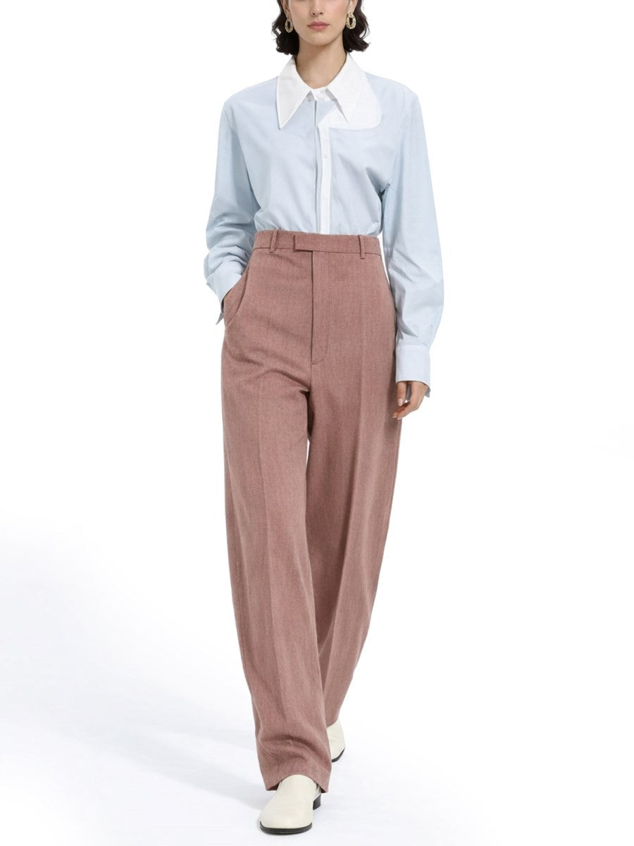 Bottega Veneta Women's Pantalone Sartoriale in Lana Blue