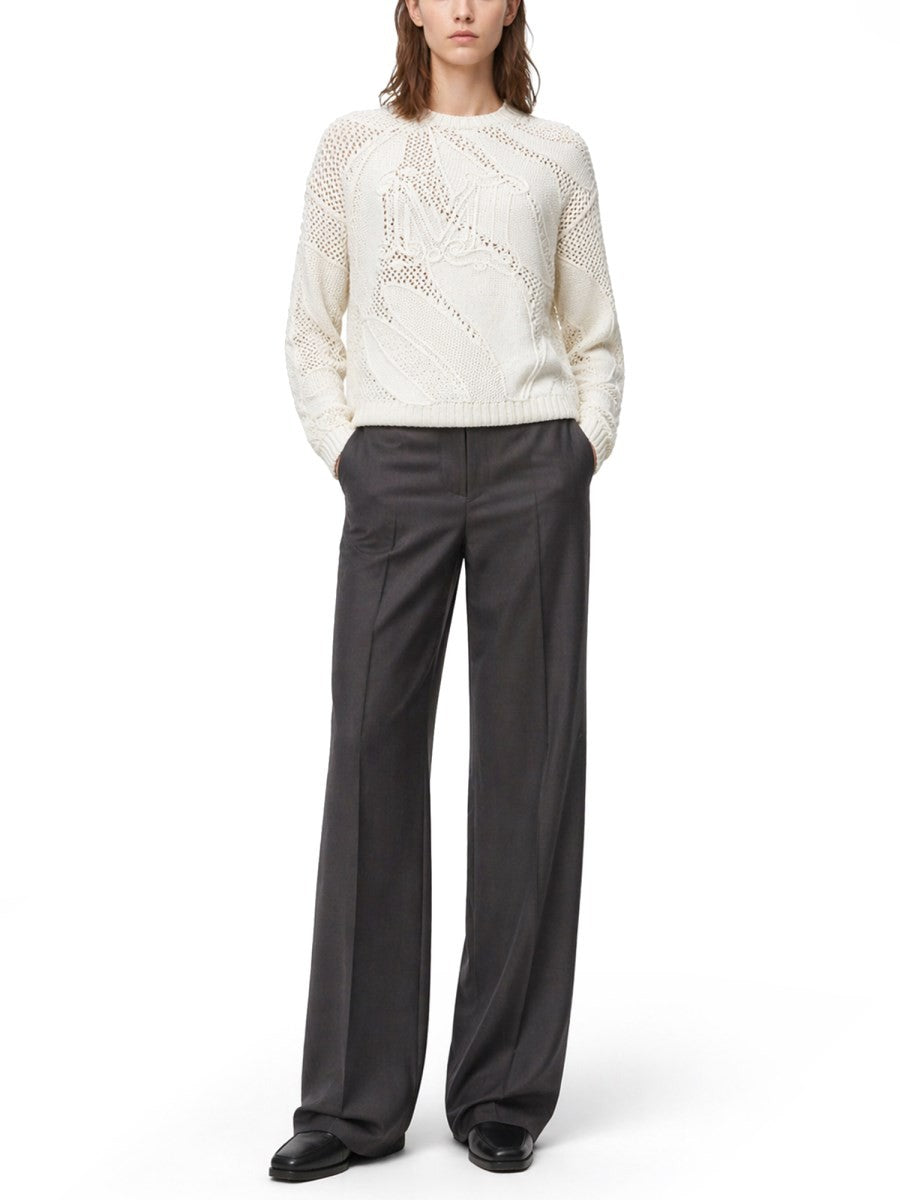 Max Mara Women's Pantalone Sartoriale in Lana Grey