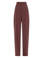 Bottega Veneta Women's Wool Tailored Trousers Blue