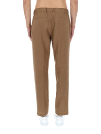 Herno Men's Pantalone Sartoriale in Lino Brown