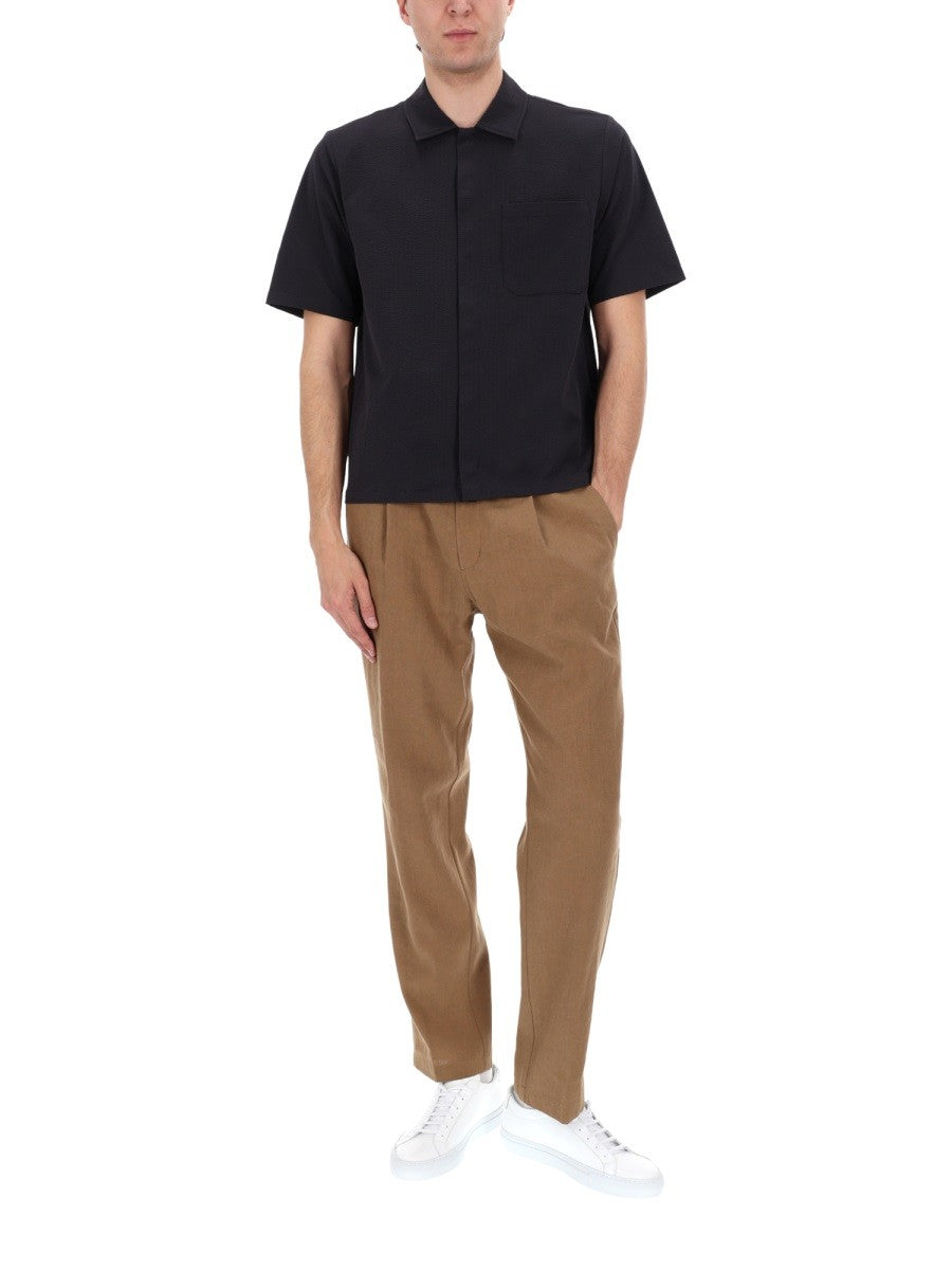 Herno Men's Pantalone Sartoriale in Lino Brown