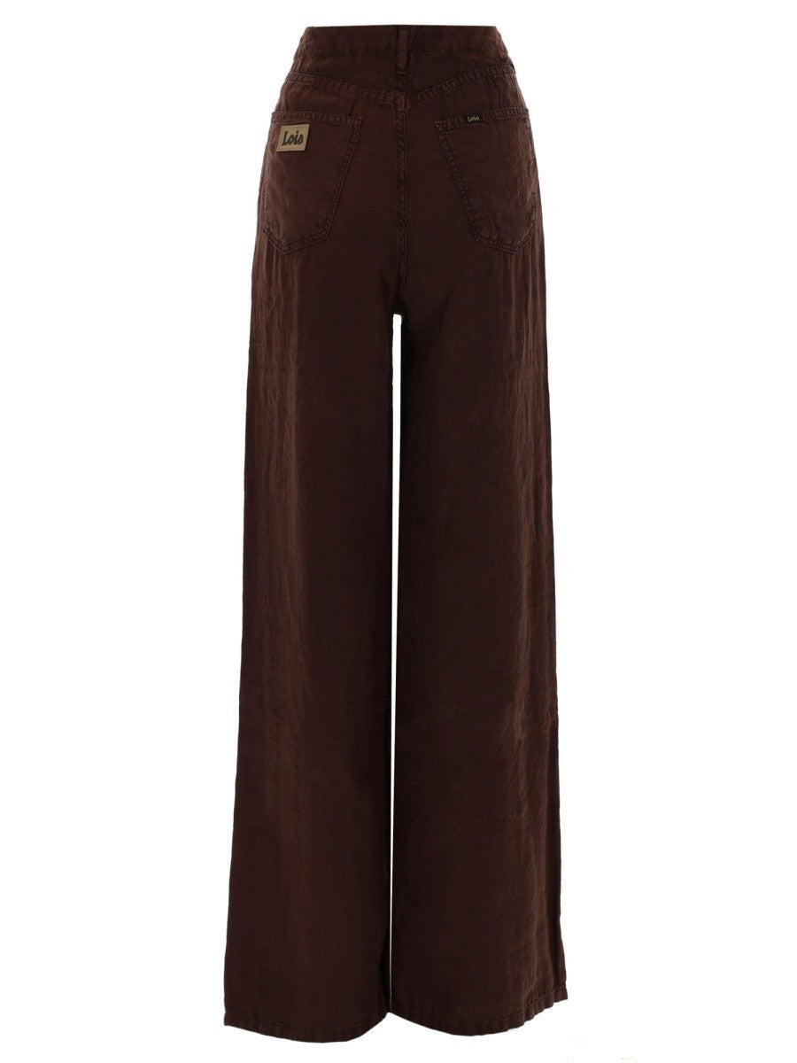 Lois Jeans Women's Pantalone Skater Loose Brown
