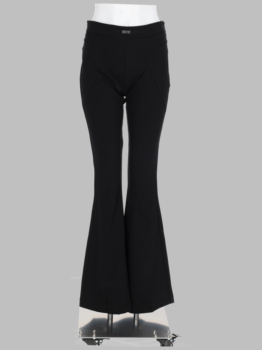 Versace Jeans Couture Women's Pantalone Svasato in Viscosa Black