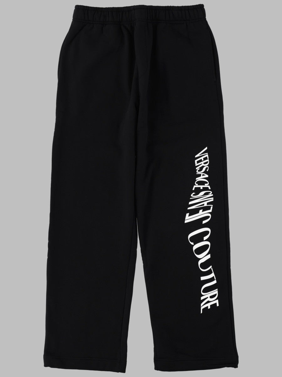 Versace Jeans Couture Men's Pantalone Track Con Liquify Rubber Black