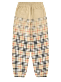 Burberry Men's Pantalone Track Con Stampa Check Beige