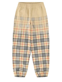 Burberry Men's Pantalone Track Con Stampa Check Beige