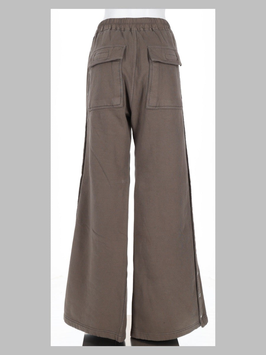DRKSHDW Women's Pantalone Wide Pusher Brown