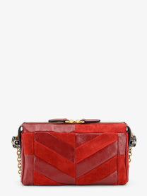 Valentino Women's Panthea Suede and Leather Crossbody Bag Red