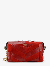 Valentino Women's Panthea Suede and Leather Crossbody Bag Red