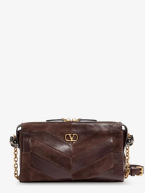 Valentino Women's Panthea Suede and Leather Crossbody Bag Brown