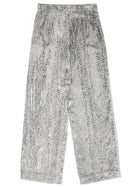 Stella McCartney Women's Pants in Fil Coupé Silver, view 3