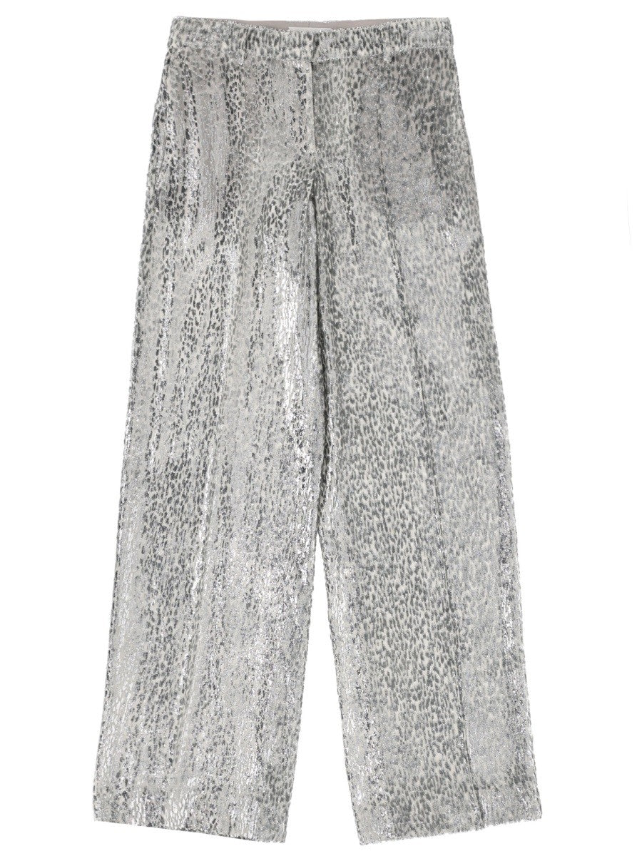 Stella McCartney Women's Pants in Fil Coupé Silver